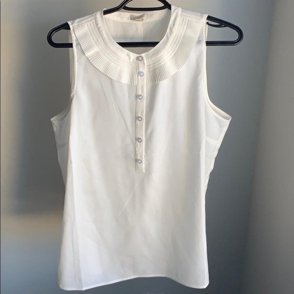 Timeless J.Crew sleeveless blouse.